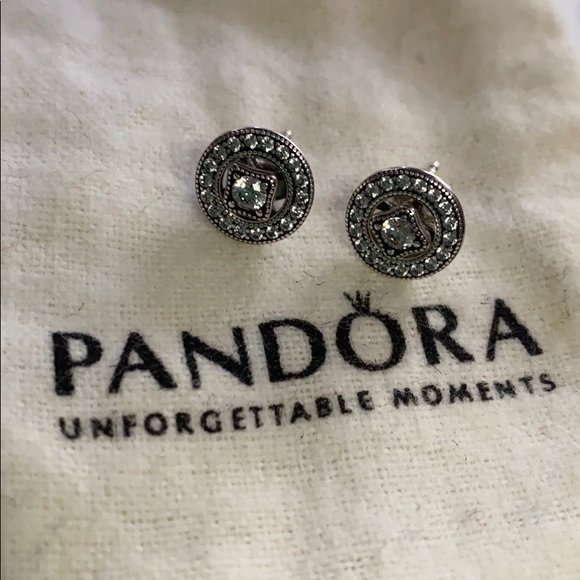 Pandora vintage circle stud earrings Clearance